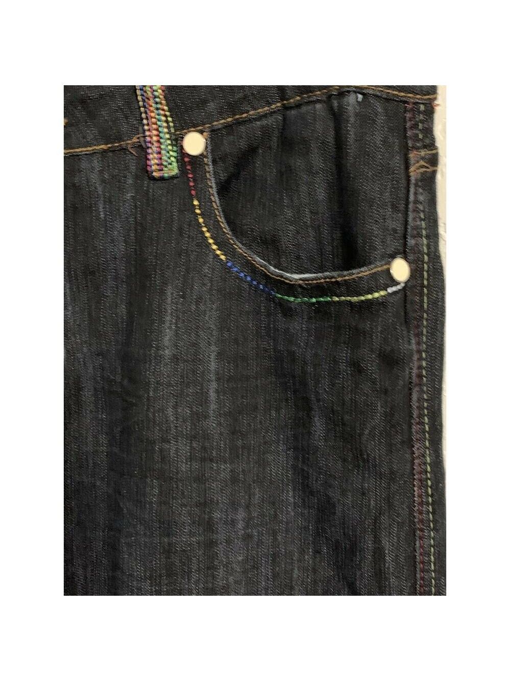 coogi Dark WASH jean EMBROIDERED Sz 18 Multicolor - Picture 4 of 11